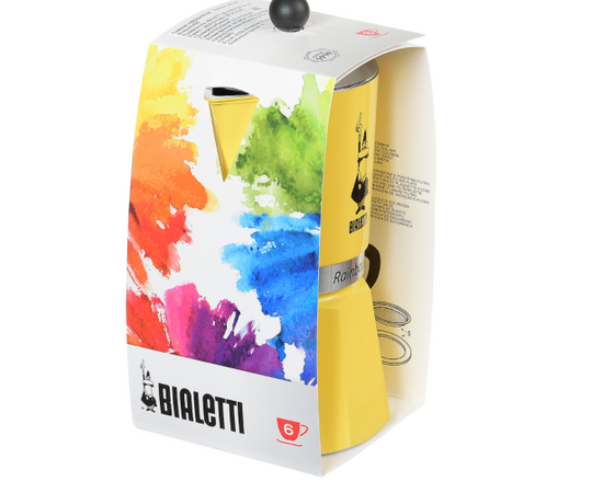 Кофеварка Bialetti Rainbow 0.24л алюминий желтый (4983) 