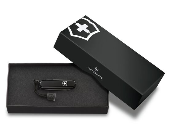  Нож перочинный Victorinox Signature Lite Onyx Black (0.6226.31P) 58мм 8функций черный подар.коробка 