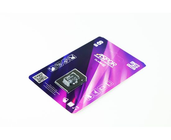  Карта памяти Aspor microSDHC 8GB Class10 UHS-I + adapter нс 