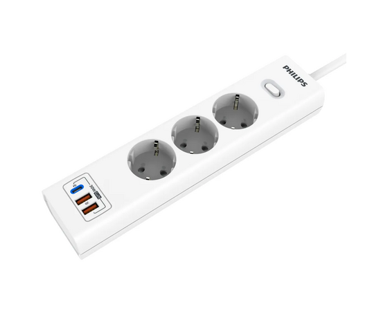  Сетевой фильтр Philips CHP8236WB/51 3м, 3 розетки белый (коробка) 