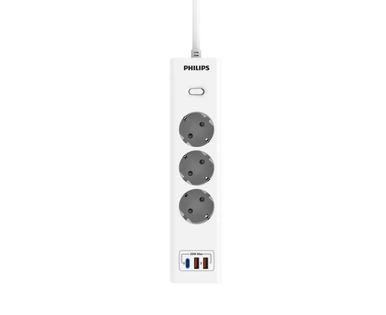  Сетевой фильтр Philips CHP4336WB/51 3м, 3 розетки белый (коробка) 