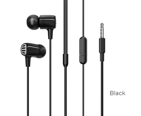  Наушники вакуумные AUX разъём с МК и рег.громкости длина 1.2м Borofone BM43 (Black) 