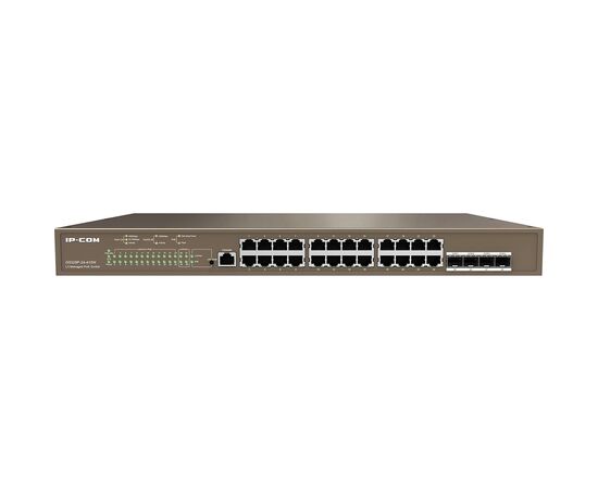  Коммутатор управляемый IP-COM G5328F в стойку, 24*1Gbit RJ45, 4*SFP 1Gbit, console port 