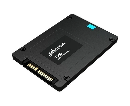 SSD Micron 7400 Max (MTFDKCC1T6TFC-1AZ1ZABYY) 1.6TB NVMe U.3 (15mm) PCIe NVMe Gen4 1x4 (v1.4) R6500/W2200MB/s 3D TLC MTTF 2М 430K/224K IOPS 