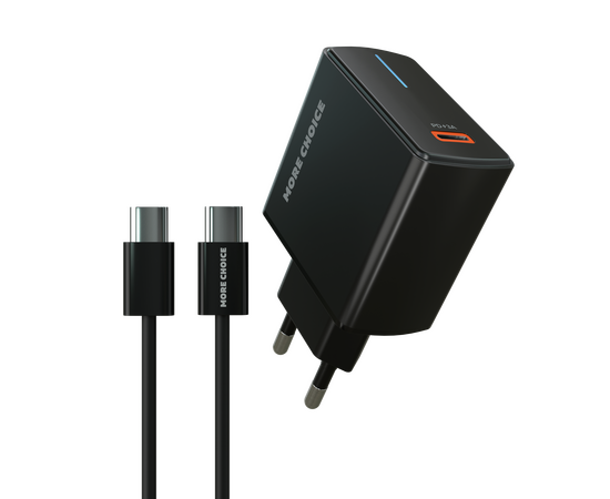  PURE СЗУ 1USB-C 3.0A PD 20W быстрая зарядка для Type-C Type-C More choice NC60a (Black) 