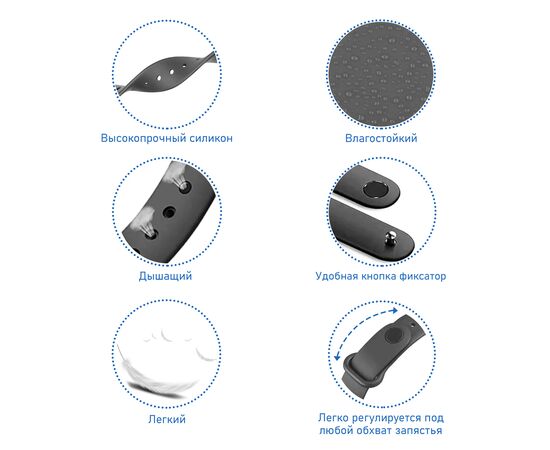  Ремешок силиконовый Great Case Sport для Xiaomi Mi Band 3/4, 250мм, на кнопке, хаки (8) 