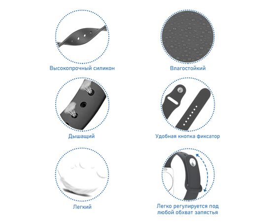  Ремешок силиконовый Great Case Sport для Apple Watch 42/44/45/49 мм, 235мм, на кнопке, бордовый (52) 