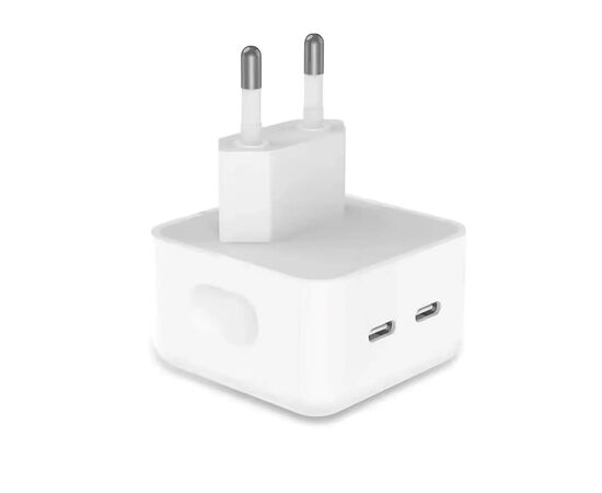  Адаптер Сетевой - MHJE3ZM/A PD (тех.уп) 2*Type-C 3,8A/35W (C) (white) (221605) 