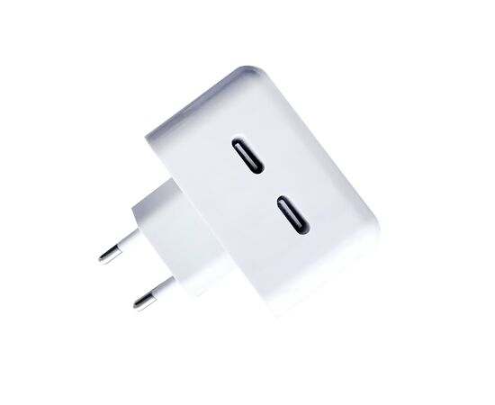  Адаптер Сетевой - MHJE3ZM/A PD (тех.уп) 2*Type-C 3,8A/35W (C) (white) (221605) 