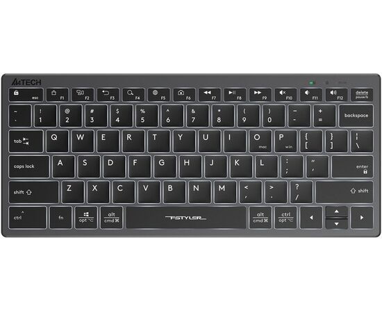  Клавиатура A4Tech Fstyler FX61 серый USB slim LED (FX61 Grey) 