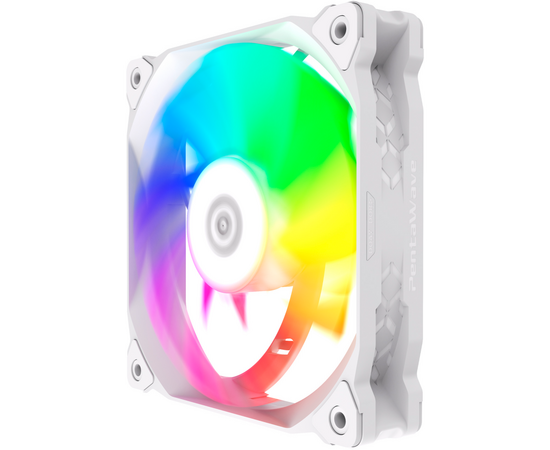  Вентилятор PentaWave PF-K12WA PWM / ARGB / 120mm 4 pin Magnetic FDB 500-1850rpm 83CFM 29.7dBA/ White 