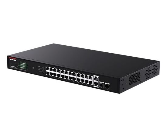  Неуправляемый PoE коммутатор IP-COM G1128P-24-250W с 24 Гигабитными портами PoE и 2 SFP портами 