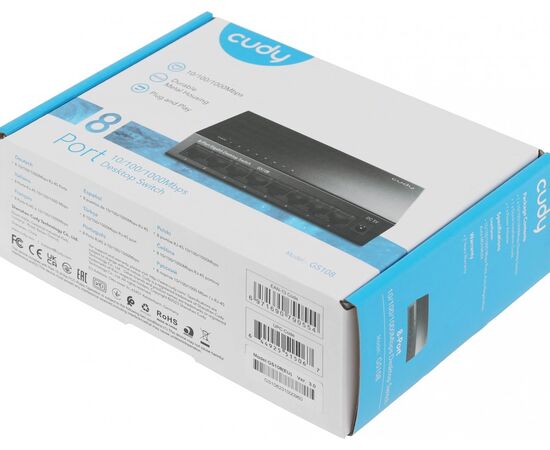  Коммутатор неуправляемый Cudy GS108 (L2) 8x1Гбит/с 