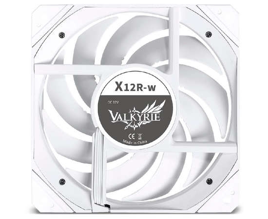  Вентилятор Valkyrie X12 ARGB Reverse White (HW X12ER-W) / 120mm, ARGB 5V 3pin, PWM 12V 4pin, 800-2150RPM, 80CFM, 29dBA 