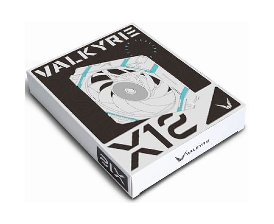  Вентилятор Valkyrie X12 ARGB Reverse White (HW X12ER-W) / 120mm, ARGB 5V 3pin, PWM 12V 4pin, 800-2150RPM, 80CFM, 29dBA 