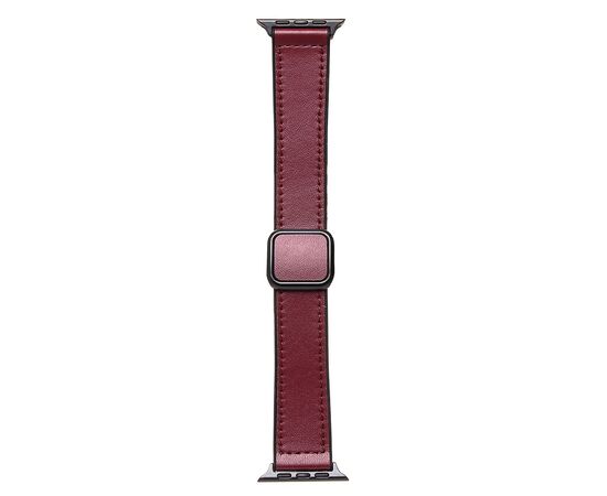  Ремешок - ApW38 Square buckle Apple Watch 42/44/45/49мм экокожа (wine red) (230519) 
