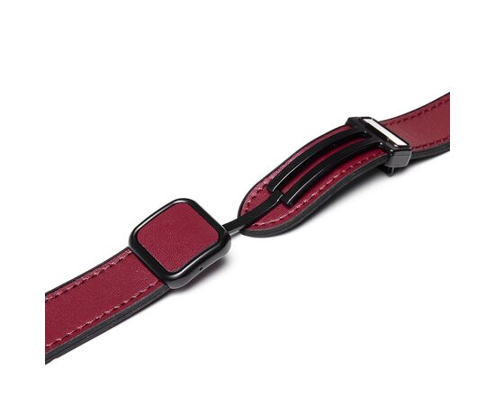  Ремешок - ApW38 Square buckle Apple Watch 42/44/45/49мм экокожа (wine red) (230519) 