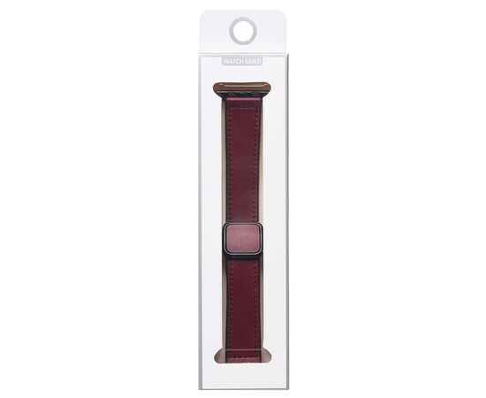  Ремешок - ApW38 Square buckle Apple Watch 42/44/45/49мм экокожа (wine red) (230519) 