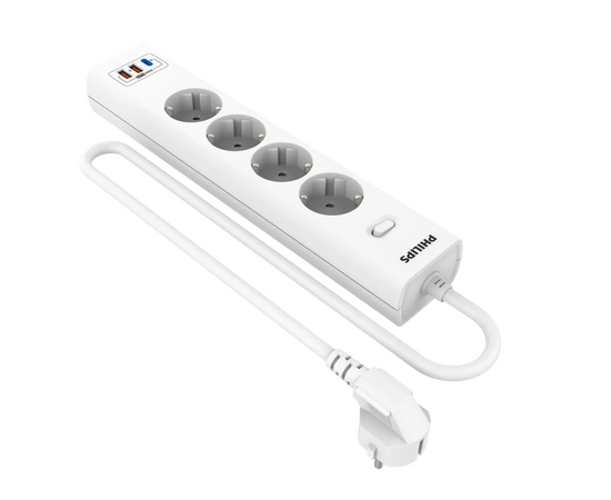  Сетевой фильтр Philips CHP8246WA/51 2м, 4 розетки белый (коробка) 