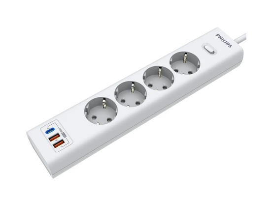  Сетевой фильтр Philips CHP8246WA/51 2м, 4 розетки белый (коробка) 