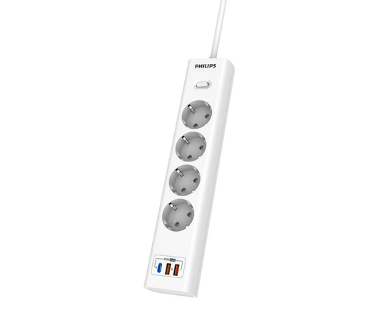  Сетевой фильтр Philips CHP8246WA/51 2м, 4 розетки белый (коробка) 
