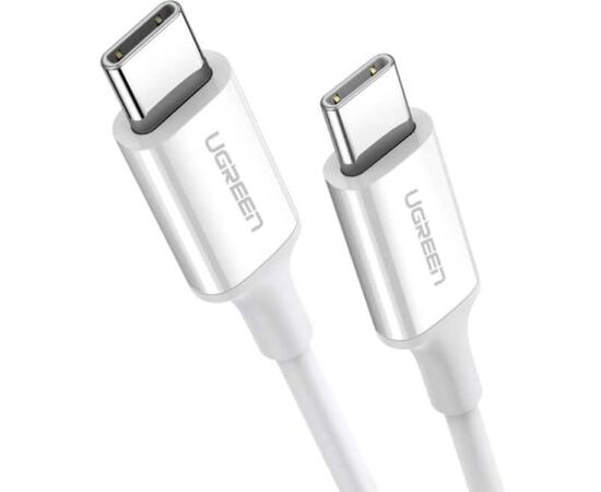  Кабель UGREEN US264 60519 USB-C 2.0 Male To USB-C 2.0 Male 3A Data Cable 1.5m White 