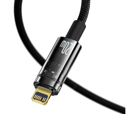  Дата-кабель Baseus Explorer (CATS000101) Auto Power-Off Fast Charging Type-C to IP 20W 2m Black 
