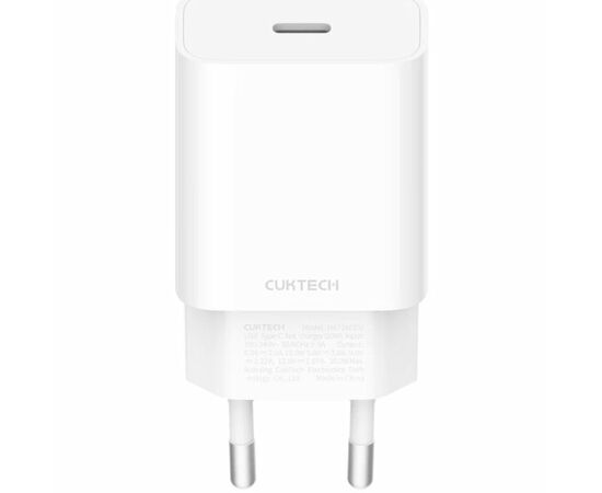  СЗУ Xiaomi Mi Cuktech/ZMI 1xType-C 20Вт QC 3.0 PD2.0 charger 3A (HA716C White) белый 