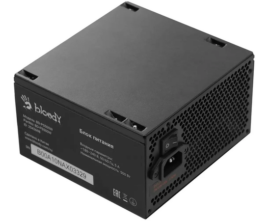  Блок питания BLOODY BD-PS500W, 500Вт, 120мм, черный, retail 