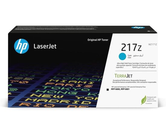  Тонер-картридж HP W2171Z Inc. 217Z Ultra High Yield Cyan Original LaserJet Toner Cartridge 