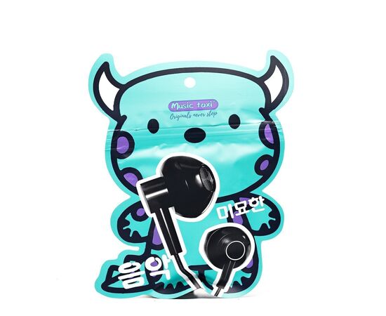  Проводные наушники с микрофоном вкладыши Music Taxi X-605 Jack 3,5 (тех.уп.)  (blue) (232449) 
