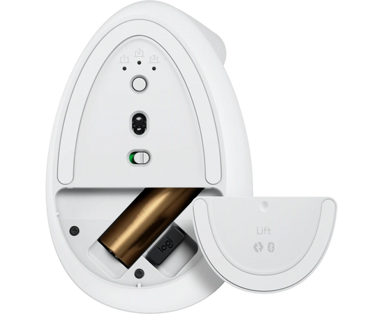  Мышь беспроводная Logitech Lift (910-006475) белый/серый оптическая (4000dpi) USB (5but) 
