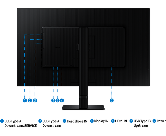  Монитор Samsung S32D800EAI (LS32D800EAIXCI) черный LCD 31.5" VA 3840x2160 60Hz HDMI DisplayPort 3xUSB3.0 pivot black 