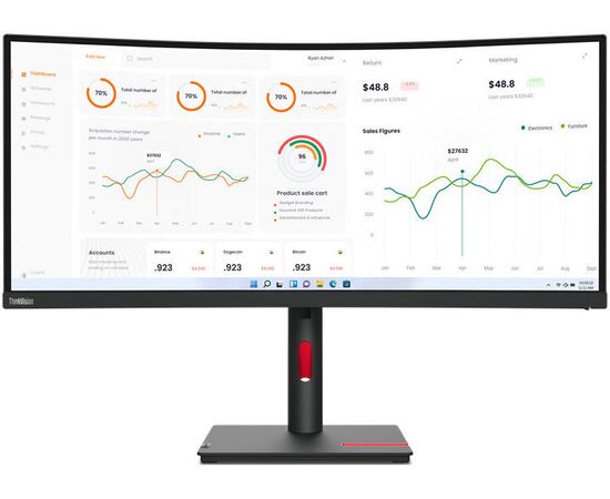  Монитор Lenovo ThinkVision T34w-30 (63D4GAT1EU) 