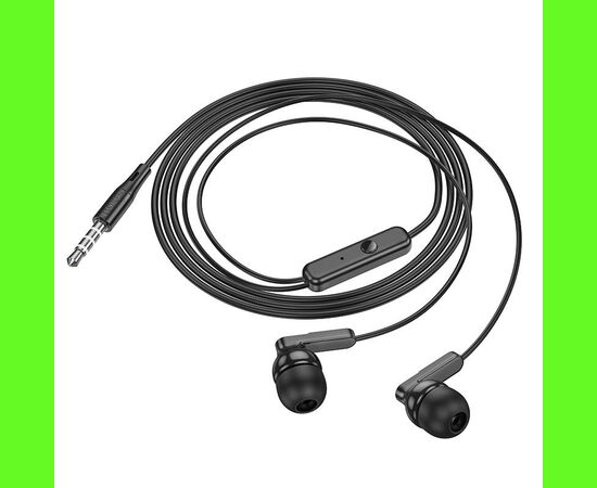  Наушники внутриканальные HOCO M121 Bright, кнопка ответа, микрофон, 3.5mm, цвет: чёрный (1/1000) 