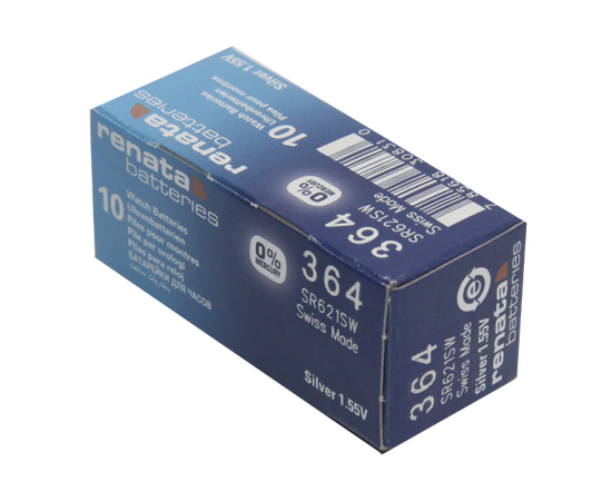  Батарейка Renata 364 (SR621SW) Silver Oxide 1.55V (10/100) 