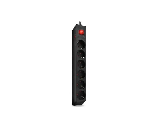  Фильтр SVEN Optima 1,8 м (6 розеток с защитными шторками, черный, цветная коробка) 