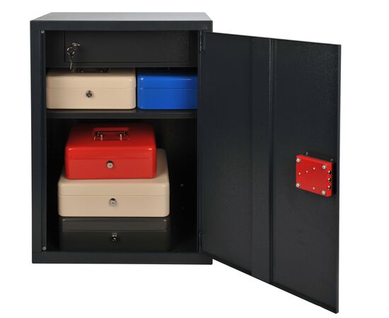  Ящик для денег без номинала Cactus CS-CB-003BL 90x250x180 синий сталь 1.367кг 
