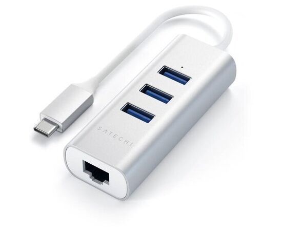  USB-концентратор Satechi Type-C 2-in-1 3.0 Aluminum 3 Port Hub and Ethernet Port Silver 