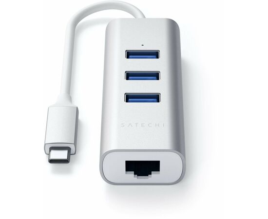  USB-концентратор Satechi Type-C 2-in-1 3.0 Aluminum 3 Port Hub and Ethernet Port Silver 