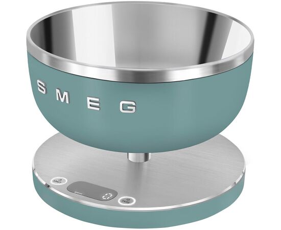  Кухонные весы SMEG KSC01EGMWW цифровые, максимальный 5 кг, шаг 1 г, цвет изумрудно-зеленый 