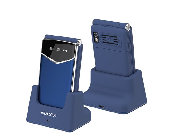  Мобильный телефон MAXVI E11ds Blue-Silver 