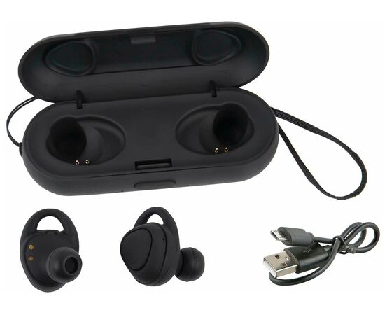  Беспроводные bluetooth-наушники Barn&Hollis с микрофоном (TWS) B&H-16, черные 