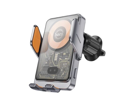  Автодержатель Hoco HW7 Transparent Discovery Edition wireless fast charging car holder(air outlet) 