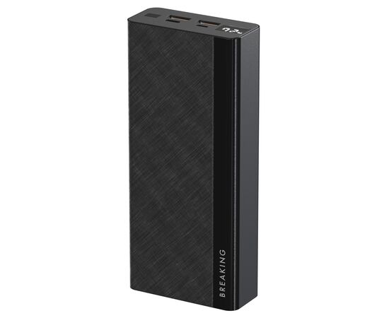  Внешний аккумулятор Breaking P212, 2USB-A, USB-C, 20 000 mAh, 5.0A, 22,5W, PD, QC 3.0, LED (Черный) 