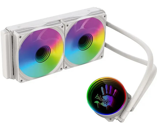  СВО Bloody BD-LC240ARGB1 ARGB (BD-LC240ARGB1-WH) Soc-AM5/AM4/1200/1700/1851 белый 4-pin 22-35dB Al+Cu LCD 260W 1200gr Ret 