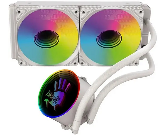  СВО Bloody BD-LC240ARGB1 ARGB (BD-LC240ARGB1-WH) Soc-AM5/AM4/1200/1700/1851 белый 4-pin 22-35dB Al+Cu LCD 260W 1200gr Ret 