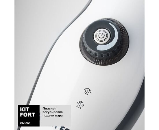  Швабра паровая Kitfort КТ-1008 белый/черный 