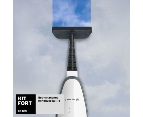  Швабра паровая Kitfort КТ-1008 белый/черный 