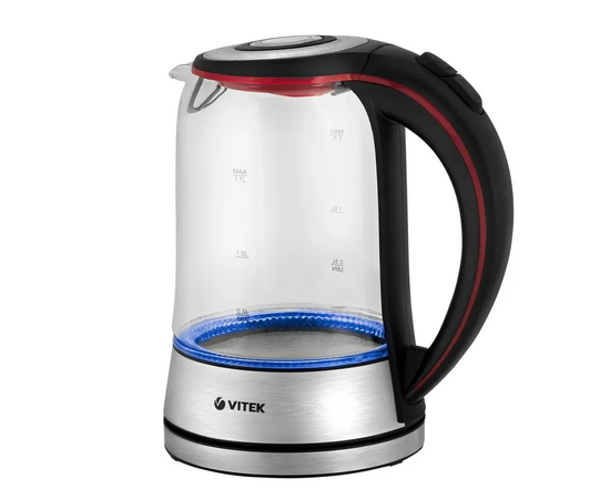  Электрочайник Vitek VT-7009, 2200Вт, прозрачный 